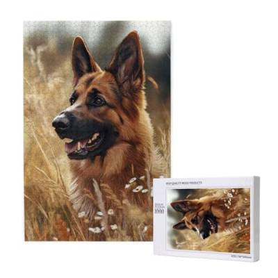 Puzzle 3000 Teile Herbst Puzzles für Erwachsene Hund HD Puzzel Anspruchsvolles und Lustig Kreatives Unterhaltungsspiel, DIY Holzpuzzle für Erwachsene Als Feiertage Deko Geschenk fur Frauen M-1952 von Yeogcohe